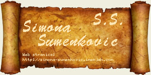 Simona Šumenković vizit kartica